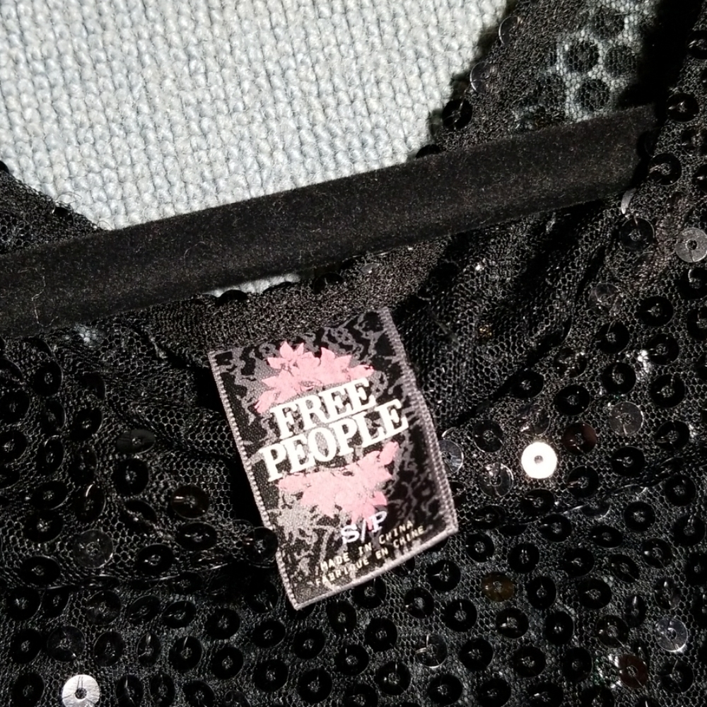 Free people small petite butterfly sequin top